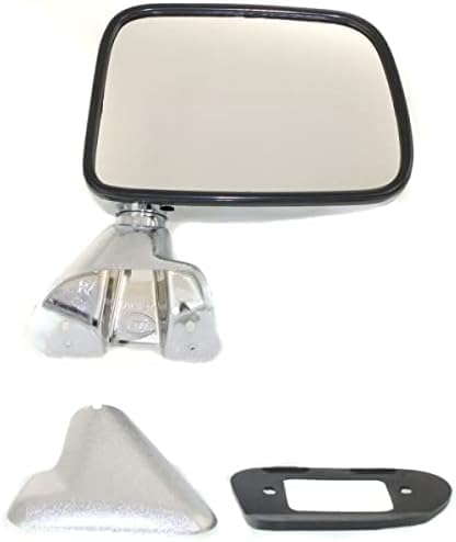 AUTOS PARTS PLUS Set Of 2 Front Mirror Manual Adjust Folding Non-Heated Chrome Right & Left Side Direct Replacement Compatible With 1987-1988 Toyota Pickup / 1987-1989 4Runner TO1320108 TO1321108