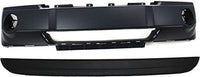 Front Bumper Cover + Lower Valance Air Dam Primed + Molding Chrome + Fog Light Cover Left & Right Side Direct Replacement Compatible With 2005-2007 Jeep Grand Cherokee CH1038112
