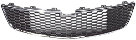 Front Bumper Grille Chrome Shell/Painted Black Insert Direct Replacement Compatible With 2011-2014 Chevrolet Cruze GM1200624 95225615