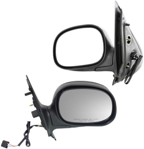 Set of 2 Front Power Mirrors Manual Folding Non-Heated Primed Right Passenger & Left Driver Side Direct Replacement Compatible With 1998-2002 Ford Expedition FO1320199 FO1321199