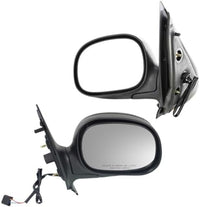 Set of 2 Front Power Mirrors Manual Folding Non-Heated Primed Right Passenger & Left Driver Side Direct Replacement Compatible With 1998-2002 Ford Expedition FO1320199 FO1321199