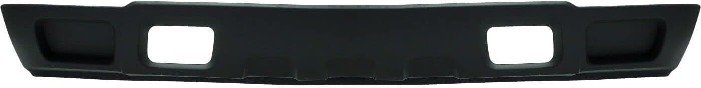 Front Bumper Chrome Steel + Upper Cover + Lower Valance Air Deflector Textured Black Direct Replacement Compatible With Chevrolet Silverado 2500HD 3500 2003-2006 GM1051109 GM1092205