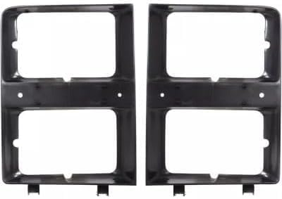 Set Of 2 Front Headlight Bezel With Dual Headlamps Without Molding Right Passenger & Left Driver Side Direct Replacement Compatible With 1983-1984 Chevrolet C/K Series GM2513109
