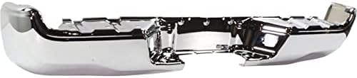 Step Bumper Face Bar Only Chrome Steel Without Sensor Holes Direct Replacement Compatible With 2005-2015 Toyota Tacoma TO1102240 5215104061