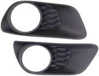 Set of 2 Front Fog Light Molding Primed Left Driver & Right Passenger Side Direct Replacement Compatible With 2011-2020 Dodge Grand Caravan CH1039130 CH1038130 68100698AA 68100699AA
