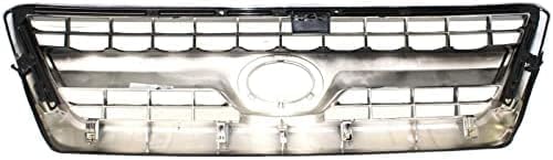 Front Grille Chrome Shell With Primed Insert Direct Replacement Compatible With 2006-2009 Toyota 4Runner TO1200299 5310035A13C0