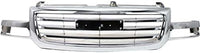Front Grille Chrome Shell & Insert Direct Replacement Compatible With 2003-2006 GMC Sierra 1500/2003-2004 2500 19130791-PFM