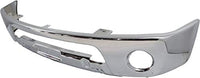 Front Lower Bumper Chrome Steel With Fog Light Holes Direct Replacement Compatible With 2005-2017 Nissan Frontier NI1002143 62014ZL00B