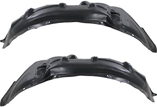 Set of 2 Front Fender Liner Right Passenger & Left Driver Side Direct Replacement Compatible with 2011-2017 Jeep Compass CH1249160 CH1248160 5182554AD 5182555AD