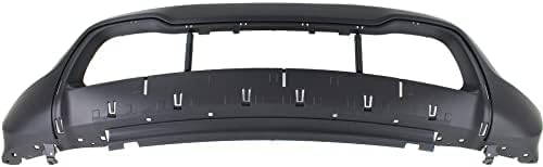 Front Bumper Lower Cover Primed + Grille & Frame Direct Replacement Compatible With 2014-2016 Jeep Grand Cherokee CH1015115 CH1036128 CH1037107 1WL30TZZAD 68141936AD 68143105AC