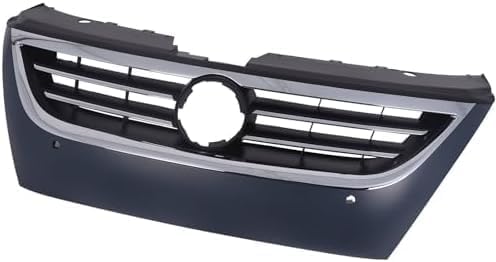 Front Grille Primed Shell And Insert With Chrome Molding Plastic Direct Replacement Compatible Wit 2009-2012 Volkswagen CC / 2009-2010 Passat CC VW1200145 3C8853651QGRU