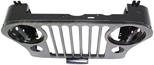 Front Grille Primed Shell And Insert Steel Direct Replacement Compatible With 1972-1986 Jeep CJ-Series CH1200139 J5752656
