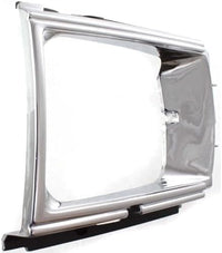 Set Of 2 Front Headlight Door Bezel Chrome Plastic Right Passenger & Left Driver Side Direct Replacement Compatible With 1984-1986 Toyota 4Runner / Pickup TO2513102 TO2512102