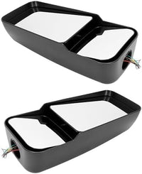 Set Of 2 Front Power Mirrors Manual Folding Heated Primed Right & Left Side Direct Replacement Compatible With 2003-2009 GMC C4500 Topkick/Chevrolet Kodiak GM1320687 GM1321687
