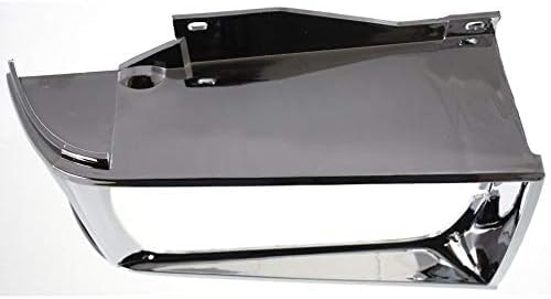 Set Of 2 Front Head Light Door Bezel Chrome Left Driver & Right Passenger Side Direct Replacement Compatible With 1982-1990 Chevrolet S10 Pickup GM2513121 GM2512121 15591586 15591585