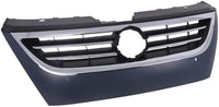 Front Grille Primed Shell And Insert With Chrome Molding Plastic Direct Replacement Compatible Wit 2009-2012 Volkswagen CC / 2009-2010 Passat CC VW1200145 3C8853651QGRU