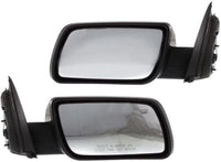 Set of 2 Front Power Mirror Manual Folding Heated Primed Right Passenger & Left Driver Side Direct Replacement Compatible With 2009-2012 Ford Flex FO1320359 FO1321359 8A8Z17683BA