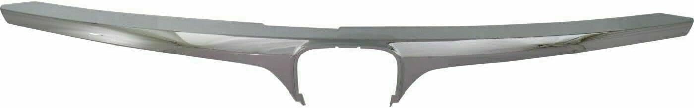 Front Upper Textured + Lower Primed Grille + Chrome Molding Direct Replacement Compatible With 2006-2007 Honda Accord HO1200179 HO1210118 HO1036101 71121SDAA10ZA 71122SDAA10