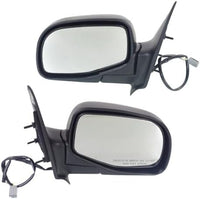 Set of 2 Front Power Mirror Manual Folding Non-Heated Textured Right Passenger & Left Driver Side Direct Replacement Compatible With 1993-2005 Ford Ranger FO1320206 FO1321206
