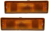 Set Of 2 Front Turn Signal Light Assembly Plastic Left Driver & Right Passenger Side Direct Replacement Compatible With 1988-1997 Nissan Pickup NI2521108 NI2520108