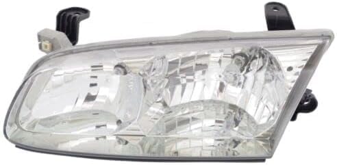 Front Head Lights Assembly + Corner Lamps Plastic Left Driver & Right Passenger Side Direct Replacement Compatible With 2000-2001 Toyota Camry TO2502130 TO2503130 TO2531136 TO2530136