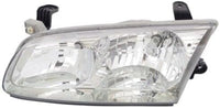 Front Head Lights Assembly + Corner Lamps Plastic Left Driver & Right Passenger Side Direct Replacement Compatible With 2000-2001 Toyota Camry TO2502130 TO2503130 TO2531136 TO2530136