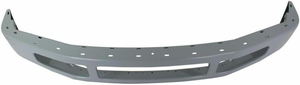 Front Bumper Primed Steel + Upper Molding + Lower Valance Spoiler Textured Direct Replacement Compatible With 2008-2010 Ford F-250 F-350 Super Duty FO1044103 FO1002403 FO1093114