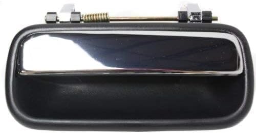 Rear Exterior Door Handle Textured Bezel with Chrome Lever Right Passenger Side Direct Replacement Compatible with 1990-1995 Toyota 4Runner TO1521108 6923089103