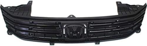 Front Bumper Upper Grille Primed Shell And Insert Plastic Direct Replacement Compatible With 2010-2011 Honda Insight HO1200208 71121TM8G01