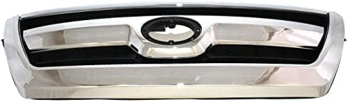 Front Grille Chrome Shell With Primed Insert Direct Replacement Compatible With 2006-2009 Toyota 4Runner TO1200299 5310035A13C0