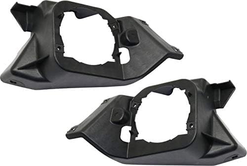 Set of 2 Front Fog Light Bracket Textured Plastic Left Driver & Right Passenger Side Direct Replacement Compatible with 2012-2014 Honda CR-V HO2603102 HO2602102