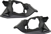 Set of 2 Front Fog Light Bracket Textured Plastic Left Driver & Right Passenger Side Direct Replacement Compatible with 2012-2014 Honda CR-V HO2603102 HO2602102