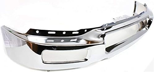 Front Bumper Face Bar Chrome Steel With Fog Light Holes Direct Replacement Compatible With 2004-2006 Ford F-150 FO1002390 4L3Z17757BA