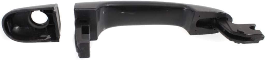 Front Exterior Door Handel + Cover Primed Left Driver Side Direct Replacement Compatible with 2004-2009 Kia Spectra KI1310118 KI1310121 826502F000-PFM 826702F000