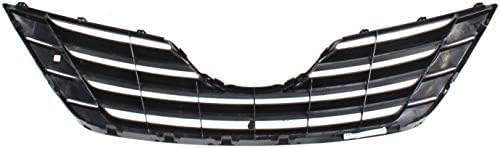 Front Grille Assembly Primed Shell And Insert Plastic Direct Replacement Compatible With 2007-2009 Toyota Camry TO1200288 5311106090C0