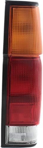 Set Of 2 Tail Light Assembly Plastic Left Driver & Right Passenger Side Direct Replacement Compatible With 1986-1994 Nissan D21 / 1995-1997 Pickup NI2801103 NI2800103