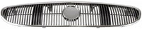 Front Grille Chrome Shell & Primed Insert Plastic Direct Replacement Compatible With 1997-2002 Buick Century GM1200405 10424876
