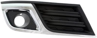 Set Of 2 Front Fog Light Moldings Plastic With Chrome Trim Left Driver & Right Passenger Side Direct Replacement Compatible With 2013-2017 Chevrolet Traverse GM1039148 GM1038148