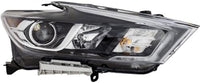 Front Head Light Assembly Plastic Left Driver Side Direct Replacement Compatible With 2016-2018 Nissan Maxima NI2502235 260604RF9B 260604RF0B