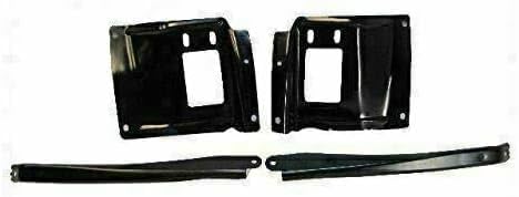 Front Bumper Plate & Outer Mounting Brackets Steel Left Driver & Right Passenger Side Direct Replacement Compatible With 2005-2007 Ford F-Series FO1067163 FO1066163 FO1067164
