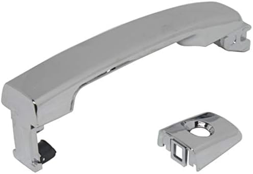 Front Exterior Door Handle Chrome Plastic Left Driver Side Direct Replacement Compatible with 2004-2008 Nissan Maxima / 2005-2015 Frontier NI1310120 80607EA05A 8282282Z60