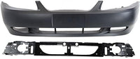 Front Bumper Cover Primed With Fog Light Holes + Header Panel Direct Replacement Compatible With 1999-2004 Ford Mustang FO1000439 FO1221119 YR3Z17D957GA 3R3Z8A284AA