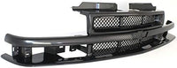Front Grille Primed Shell With Mesh Insert Plastic Direct Replacement Compatible With 1999-2003 Chevrolet S10 / 2001-2005 Blazer GM1200413 12471853
