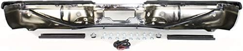 Rear Bumper Face Bar With Mounting Bracket And Pad Provision Chrome Direct Replacement Compatible With 2001-2007 Ford F-Super Duty FO1103173 1C3Z17906DA