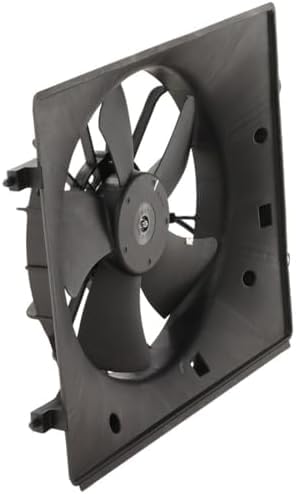 Front Radiator Single Fan Assembly Left Driver Side Direct Replacement Compatible with 2001-2006 Acura MDX / 2003-2007 Honda Pilot AC3115105 19015PGKA01 19015RDJA01
