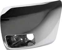 Set Of 2 Front Bumper End Cap Chrome Plastic Left Driver & Right Passenger Side Direct Replacement Compatible With 2007-2013 Chevrolet Silverado 1500 GM1004156 GM1005156