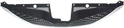 Front Grille Assembly Chrome Shell And Black Insert Plastic Direct Replacement Compatible With 2011-2017 Toyota Sienna TO1200356 5310108120