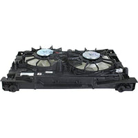 Front Radiator Dual Fan Assembly Direct Replacement Compatible with 2013-2018 Toyota RAV4 TO3115177 167110V210-PFM 167120V020 163610V340 163610V330