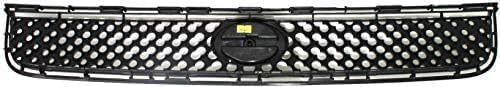 Front Grille Assembly Textured Black Shell And Insert Plastic Direct Replacement Compatible With 2008-2010 Scion tC SC1200106 5310121900 5310121110