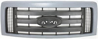 Front Grille Assembly Gray Shell With Textured Insert Plastic Direct Replacement Compatible With 2009-2014 Ford F-150 FO1200512 9L3Z8200BPTM